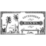 Rząd obligacji etykieta wektorowej